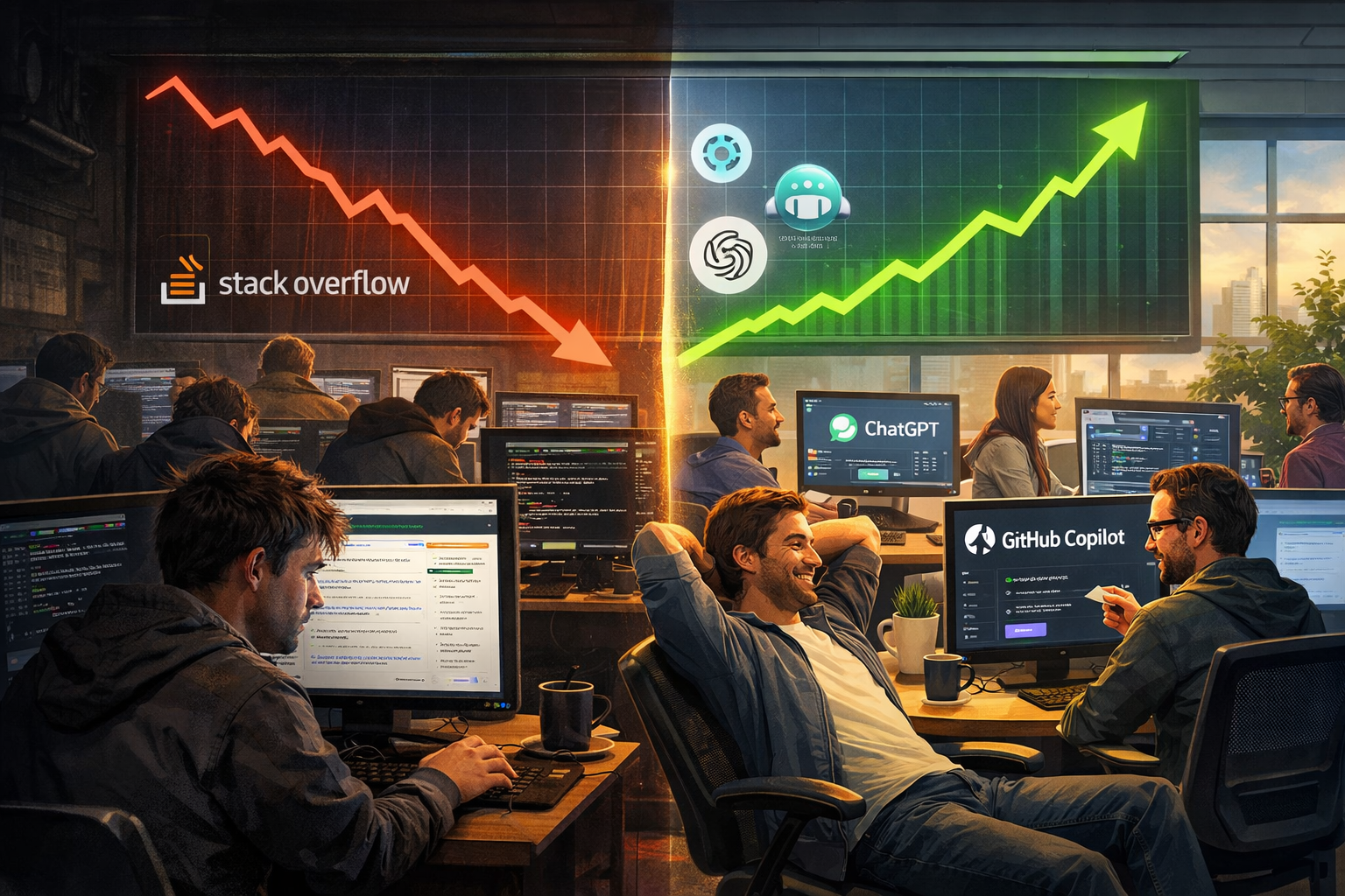 AI Killed the Stack Overflow Star: The 76% Collapse in Developer Q&A