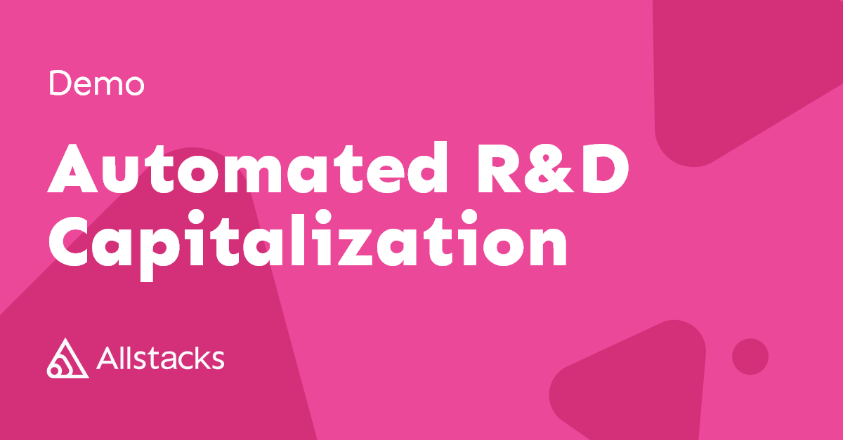 Uncover Allstacks' solution to the intricate R&D Capitalization process. Learn how automation elevates accuracy, simplifies time tracking, and transforms manual reporting.
