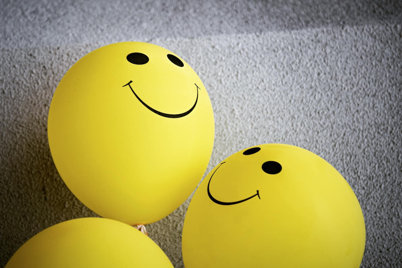 smiling happy balloons